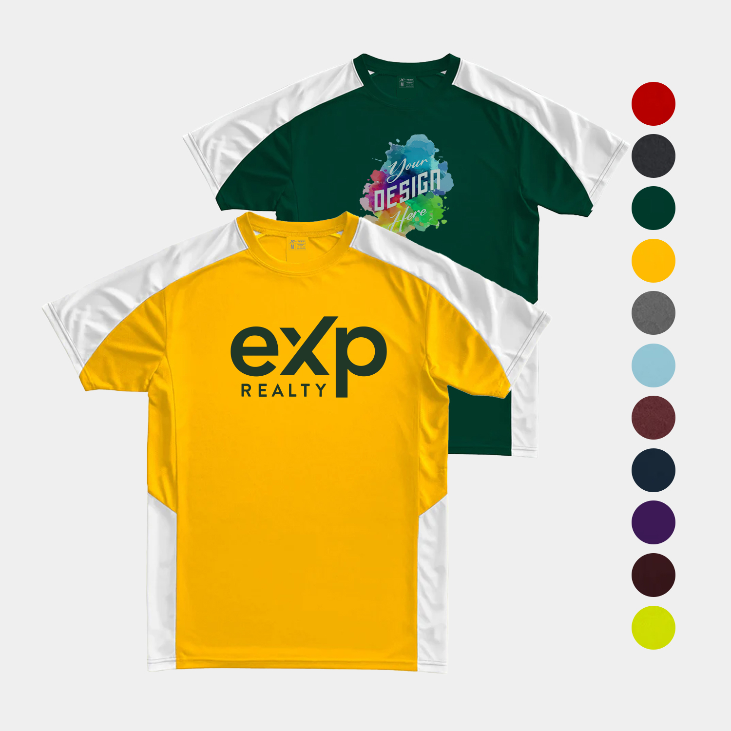 Performance Mesh Color Block Tee for Men 3