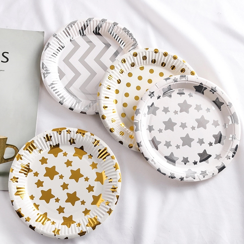 Custom 7" Disposable Party Picnic Salad Dessert Paper Plate 10