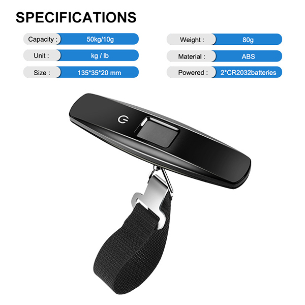 Portable Digital Hanging Compact Luggage Travel Scale 2