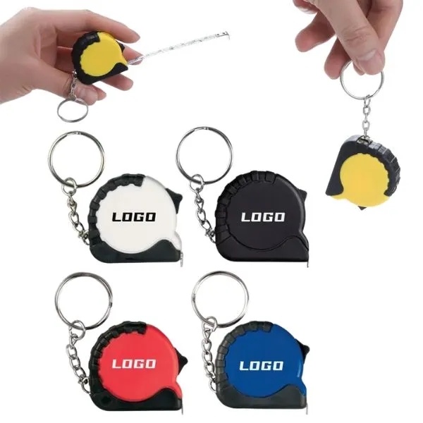 Mini Tape Measure Keychain Full Color Compact 10