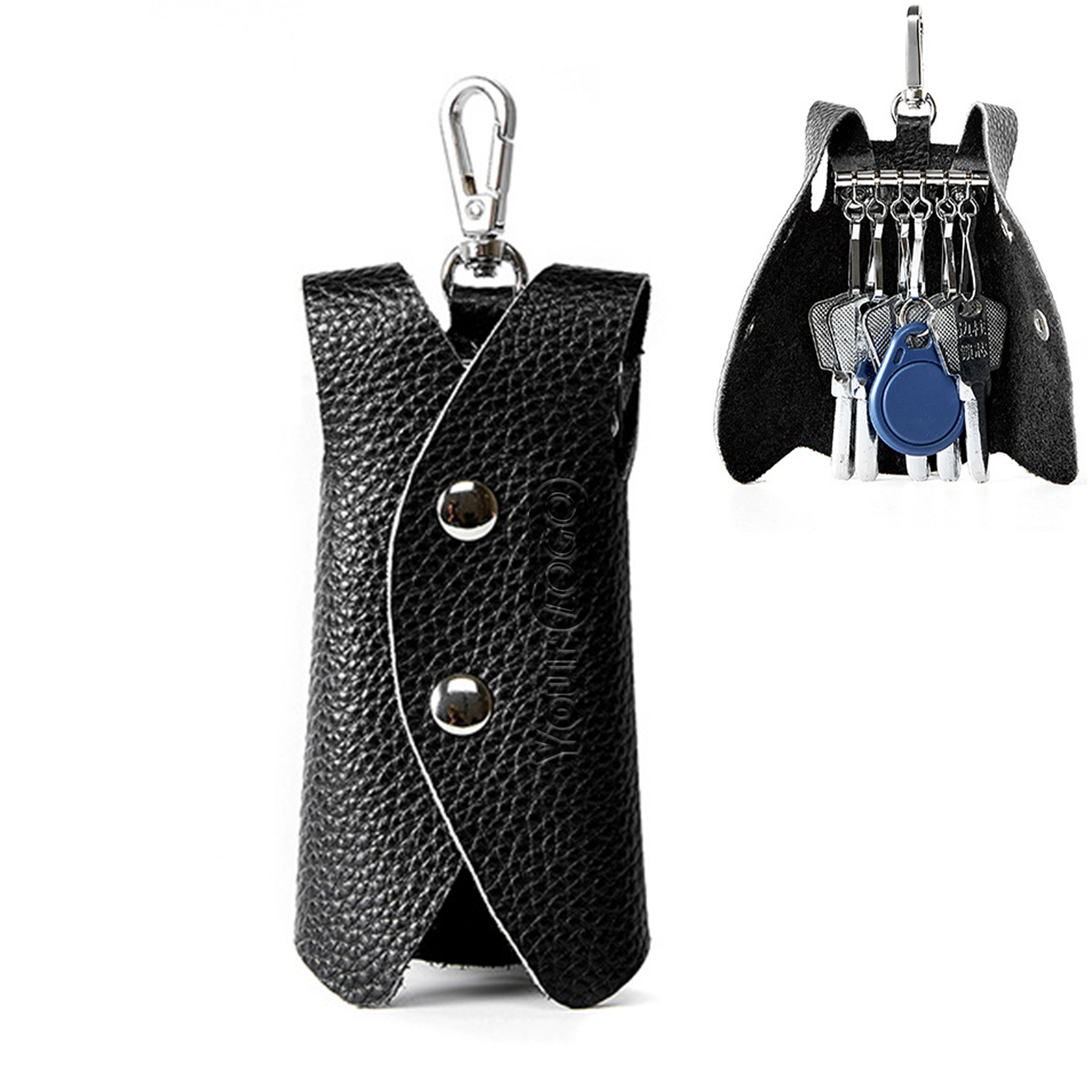 Genuine Leather Portable small key pouch 1