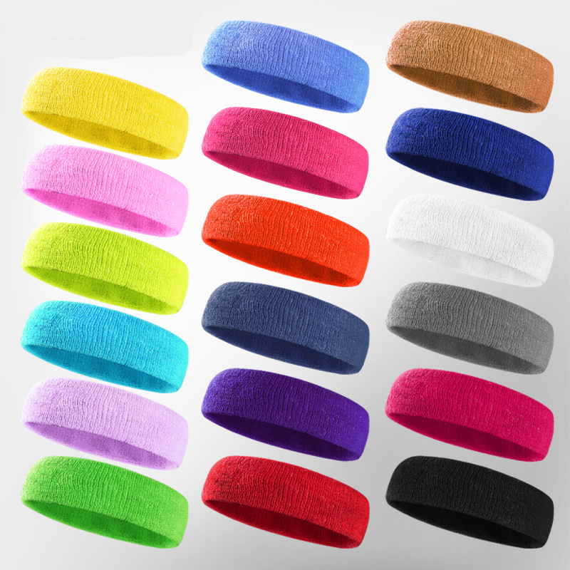 Towel Fabric Sweat Absorbent Headband 2
