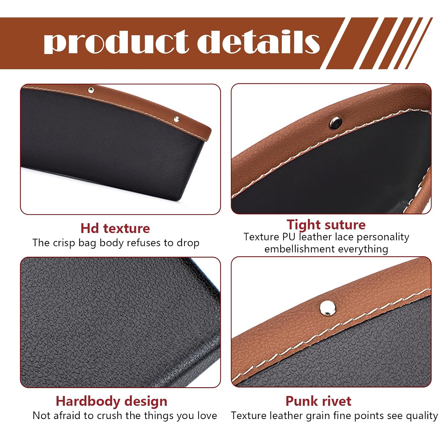 Premium PU Leather Car Seat Seam Gap Filler 5