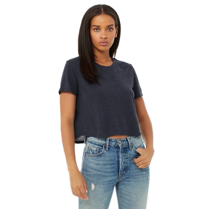 Bella + Canvas Ladies' Flowy Cropped T-Shirt 10
