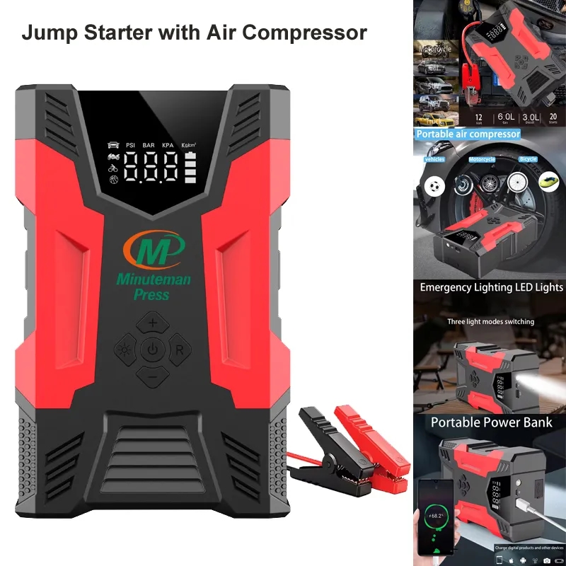 Portable Car Jump Starter Battery Pack & Air Pump 4