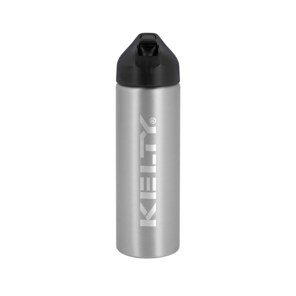 EasyFlow Recycled Aluminum Bottle w Straw Lid, custom water bottle with logo imprint 30