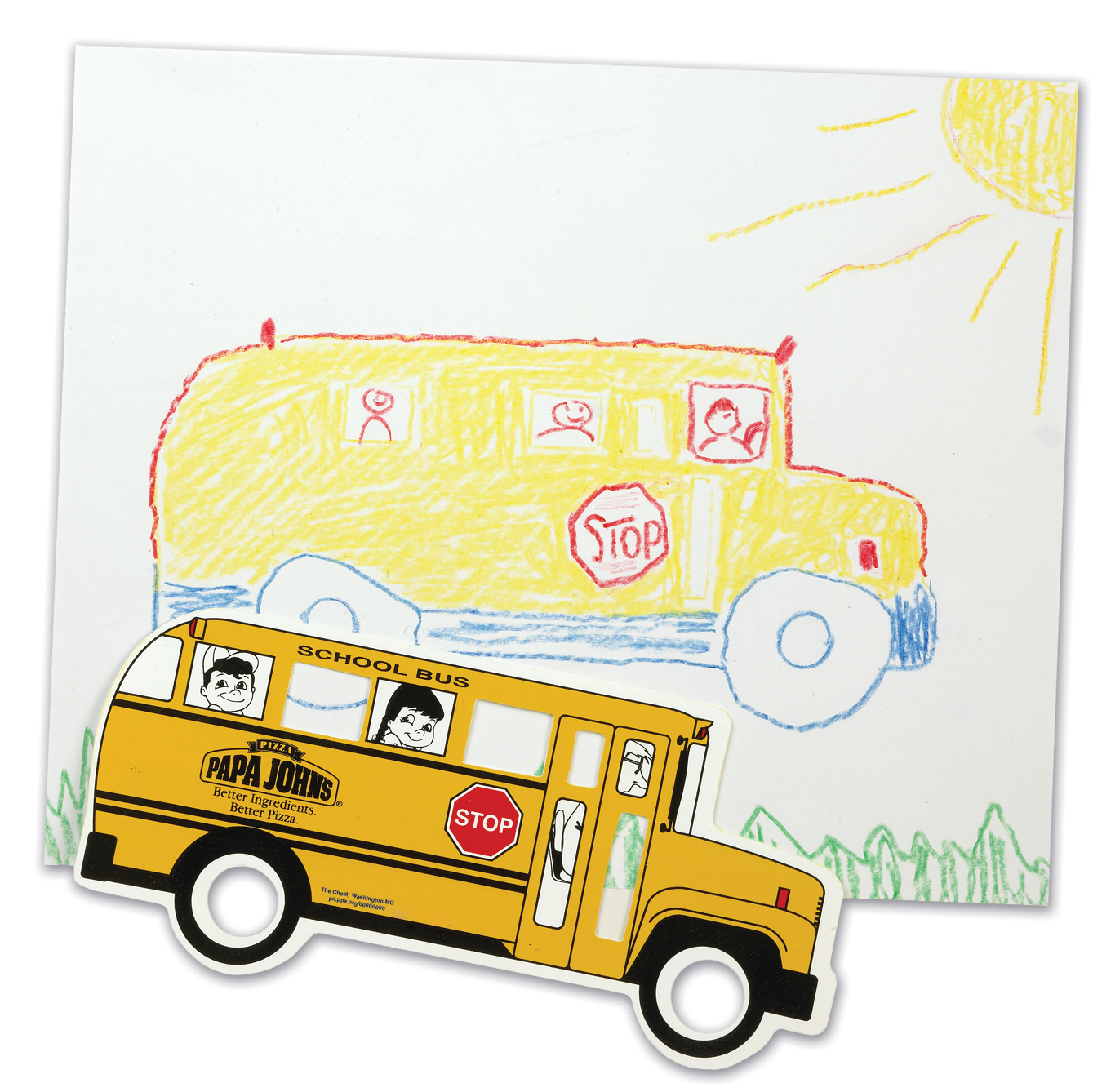 School Bus Poly Stencil 2