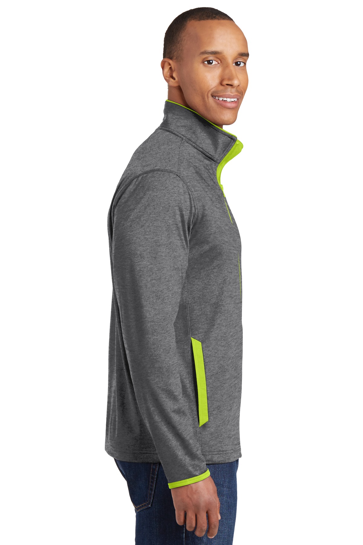 Sport-Tek® Sport-Wick® Stretch Contrast Full-Zip Jacket 2