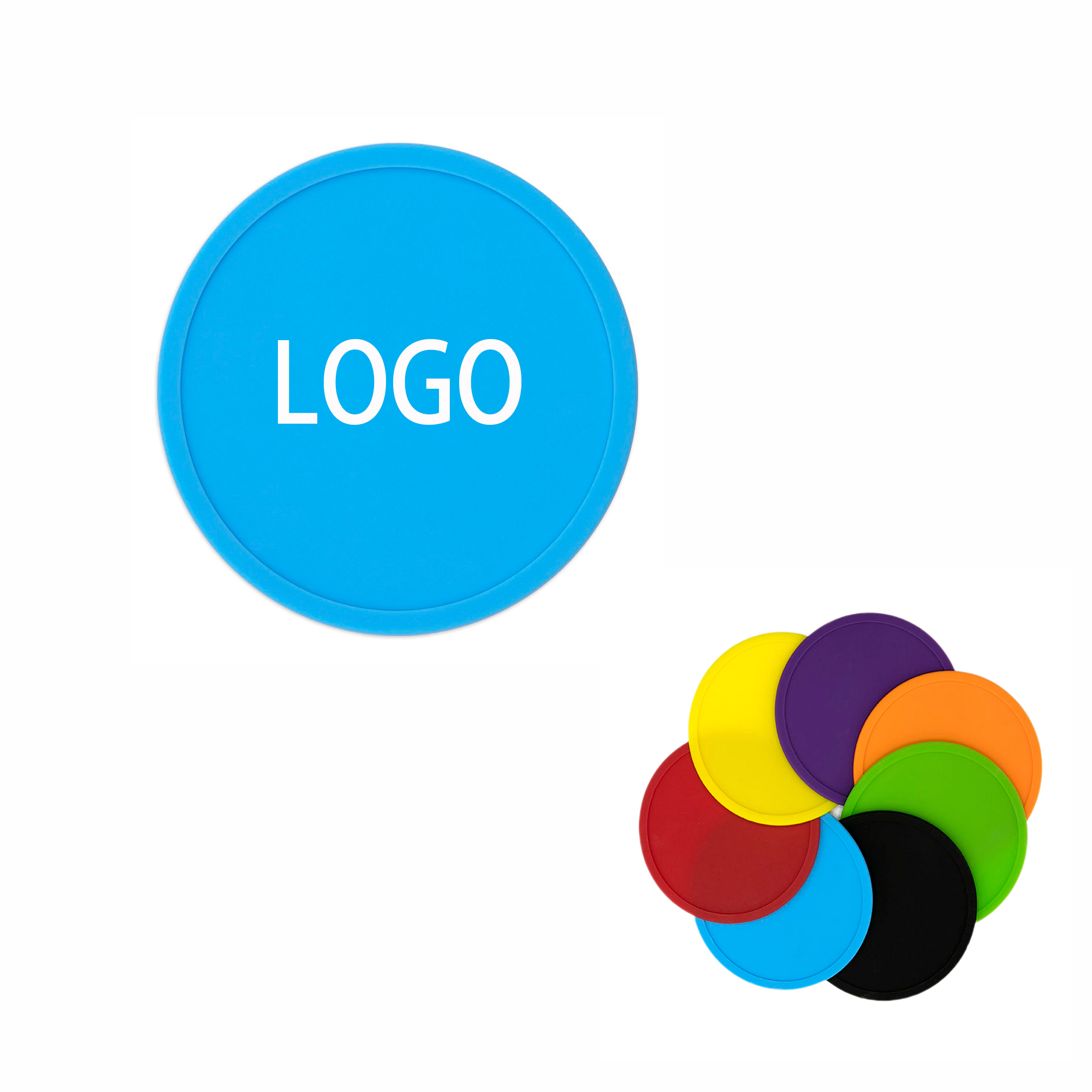 Full Color Round Silicone Coaster MOQ 50pcs 2