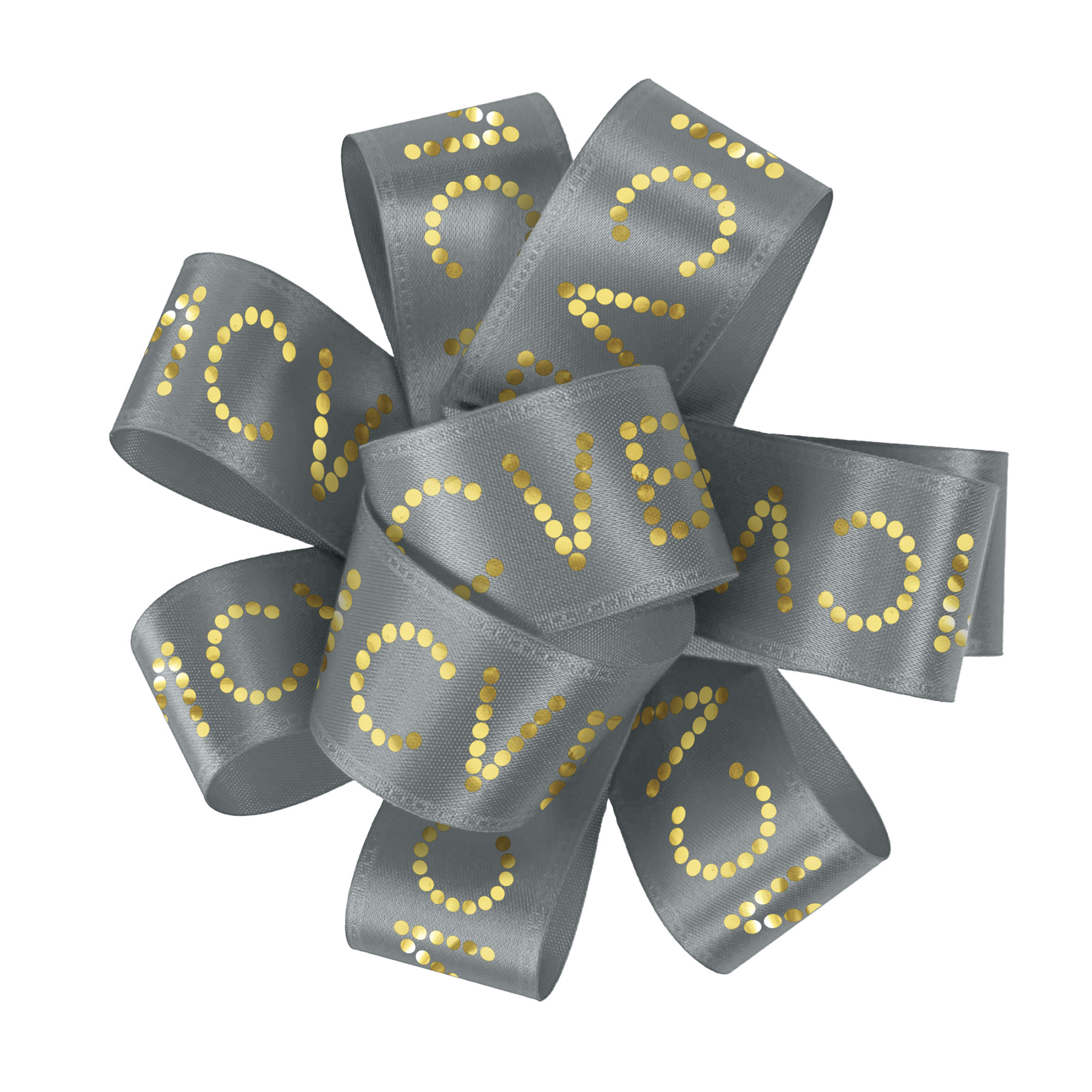 1" Badge Satin Bow - Sparkle 22