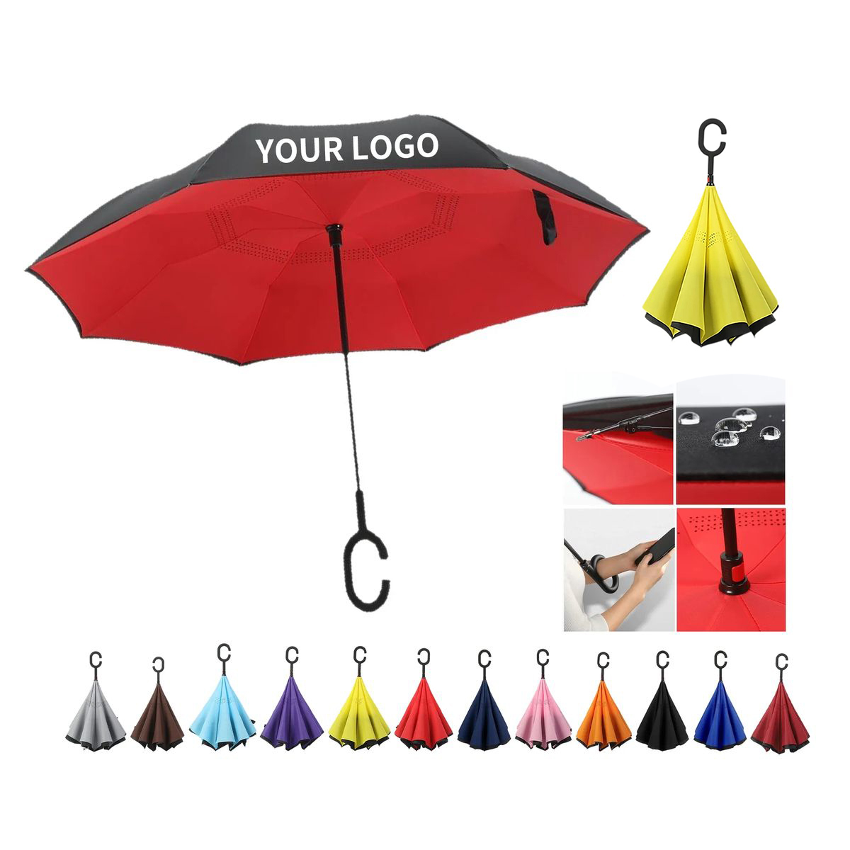 Upside Down Folding Umbrella for Rainy Weather 2