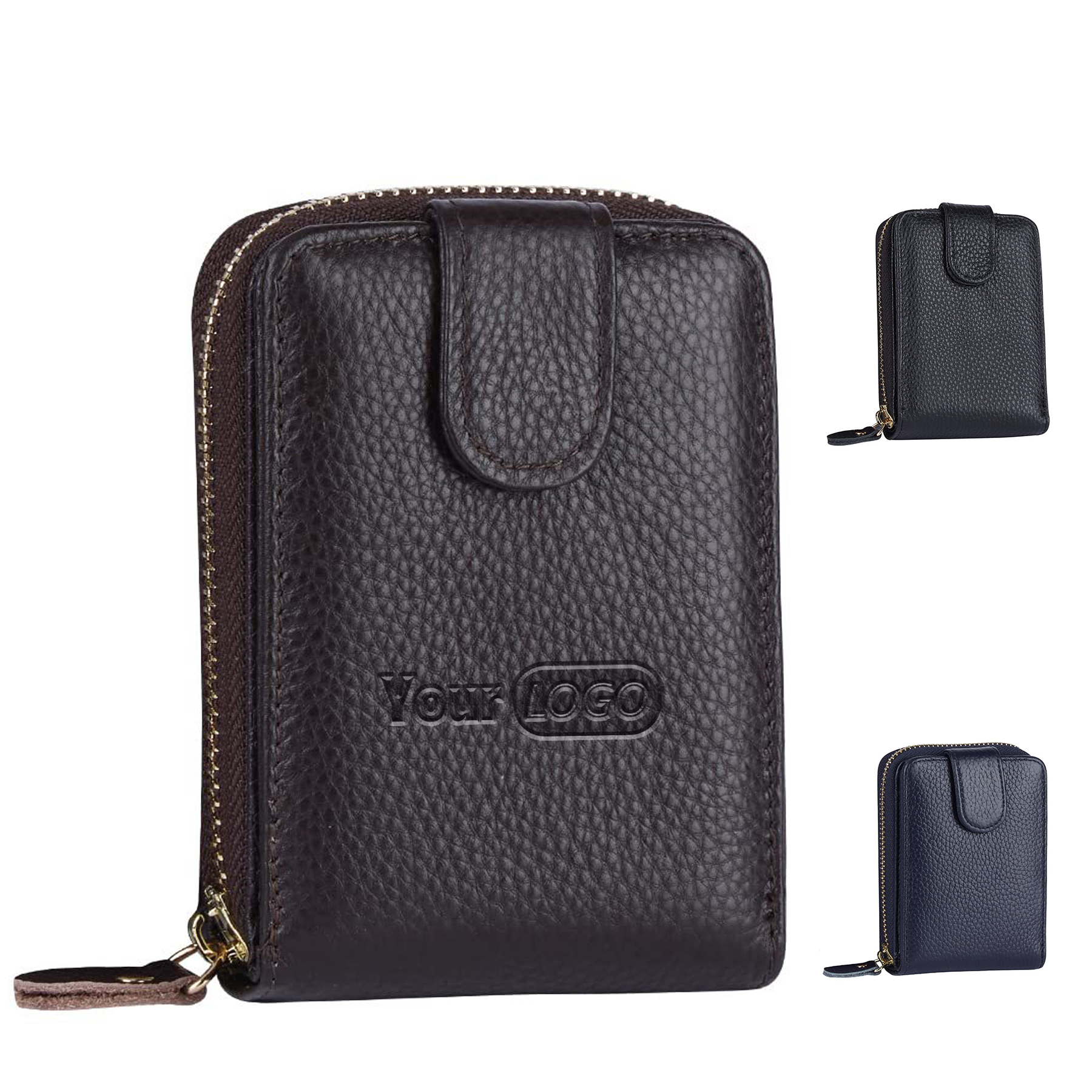 Genuine leather men's organ card bag 8