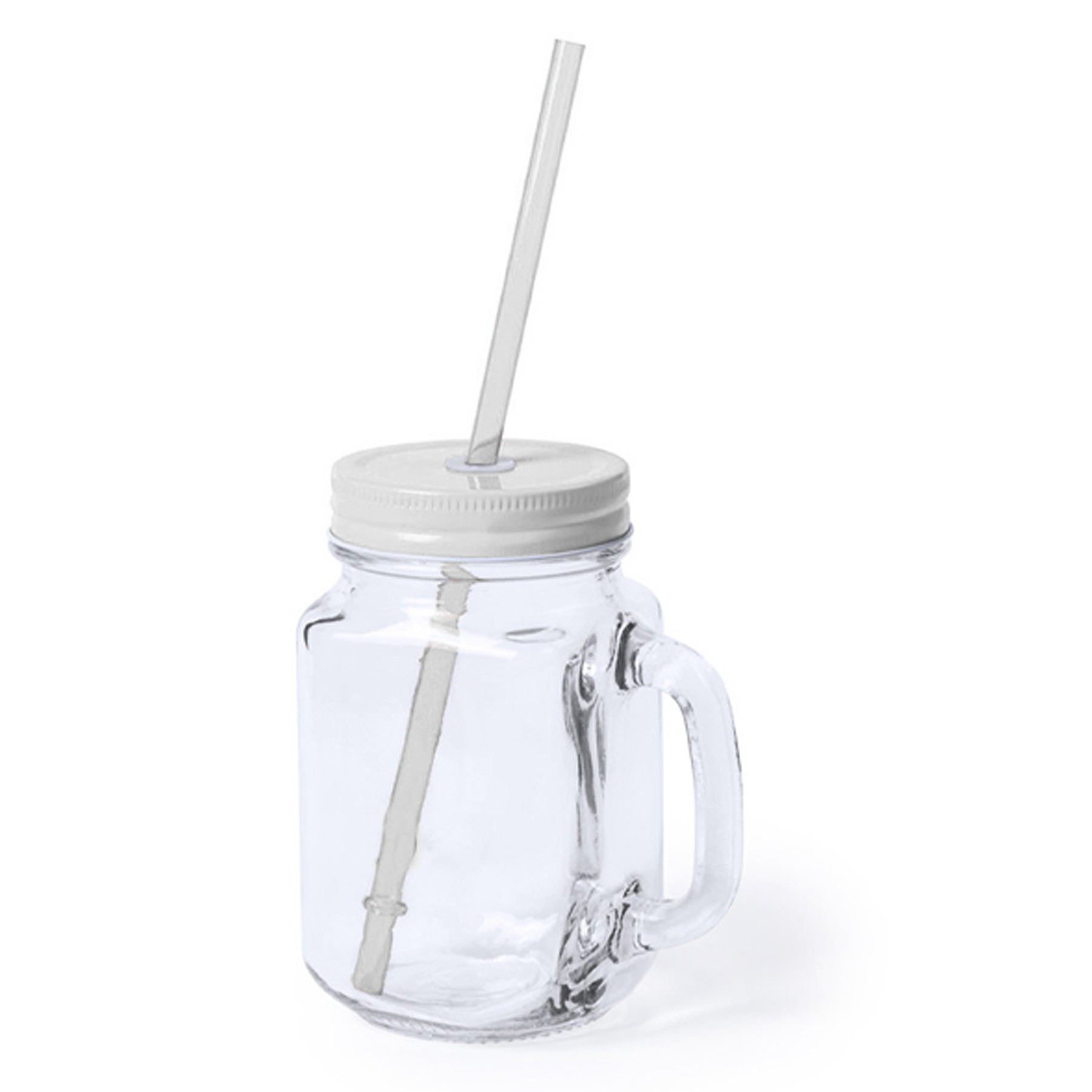 Mason Jars W/Cover And Straw 6