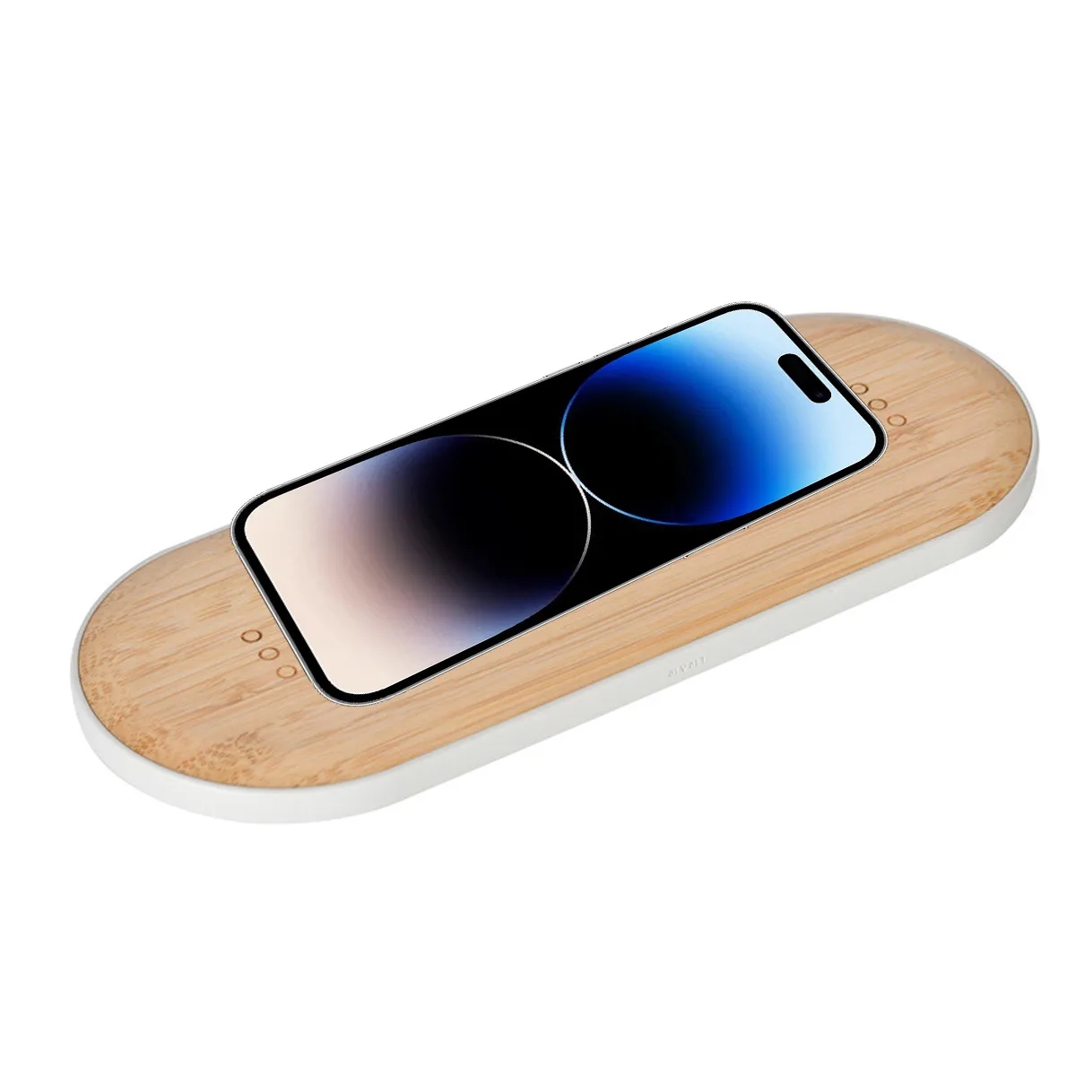 Bamboo Wireless Charging Pad With Speakers 2