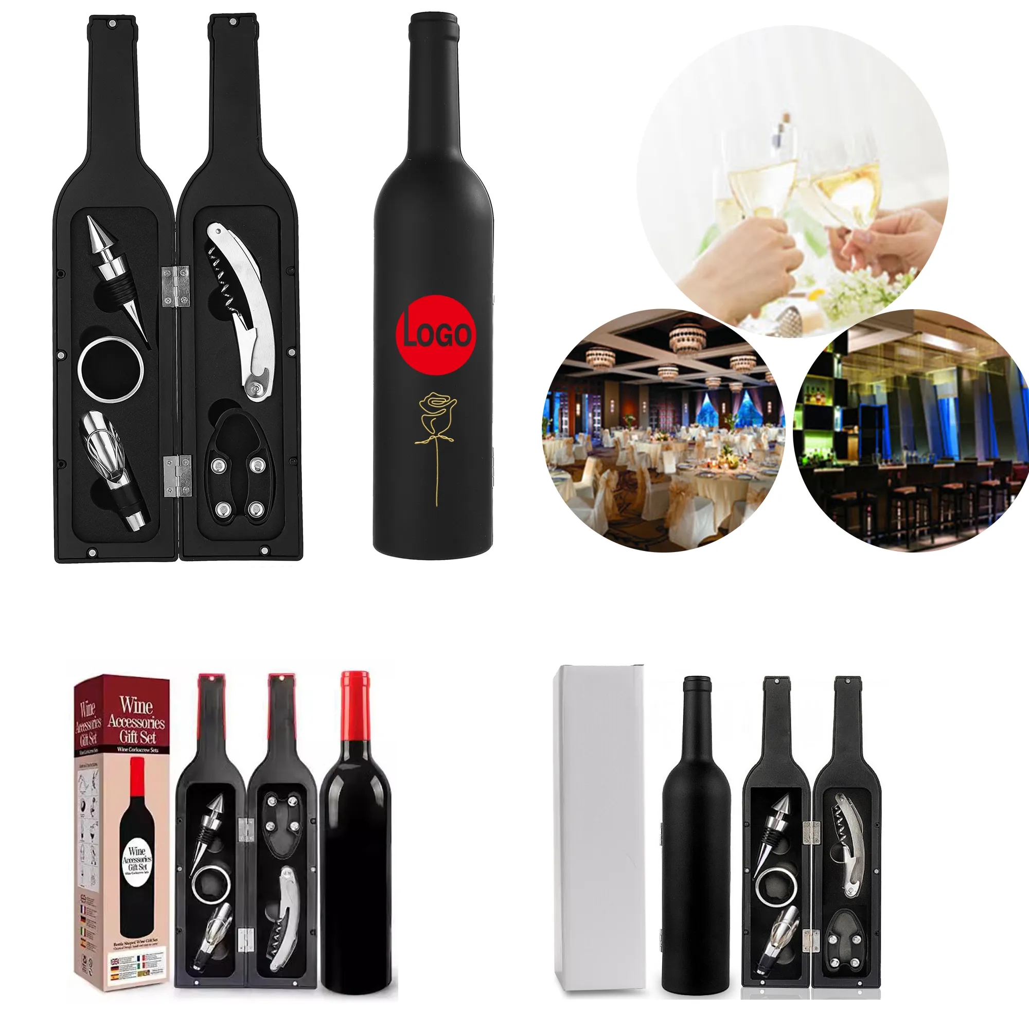 MOQ 20 Custom Logo 5-Piece Wine Set