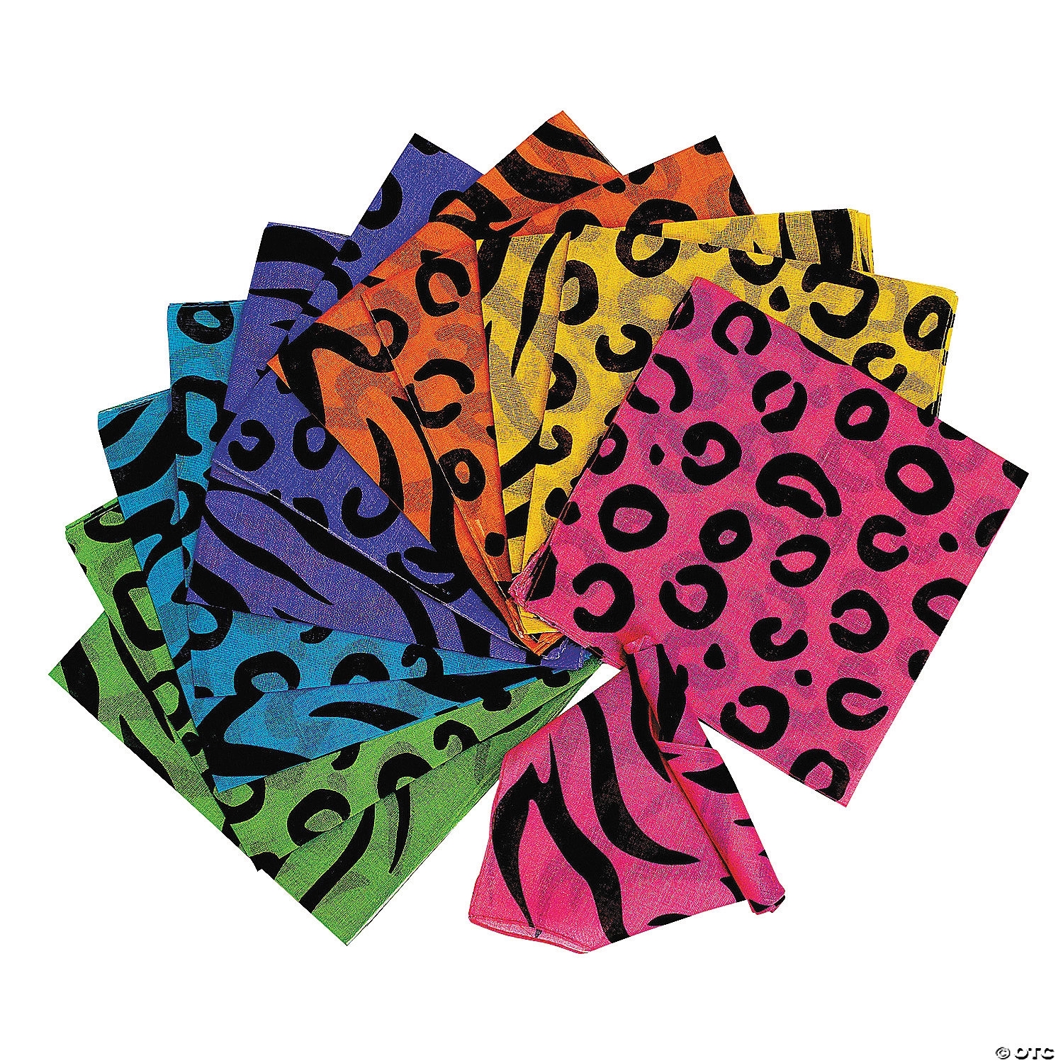Neon Animal Print Bandanas 1