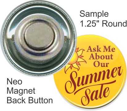 Neo Magnet 1 1/4 Inch Round Button 2
