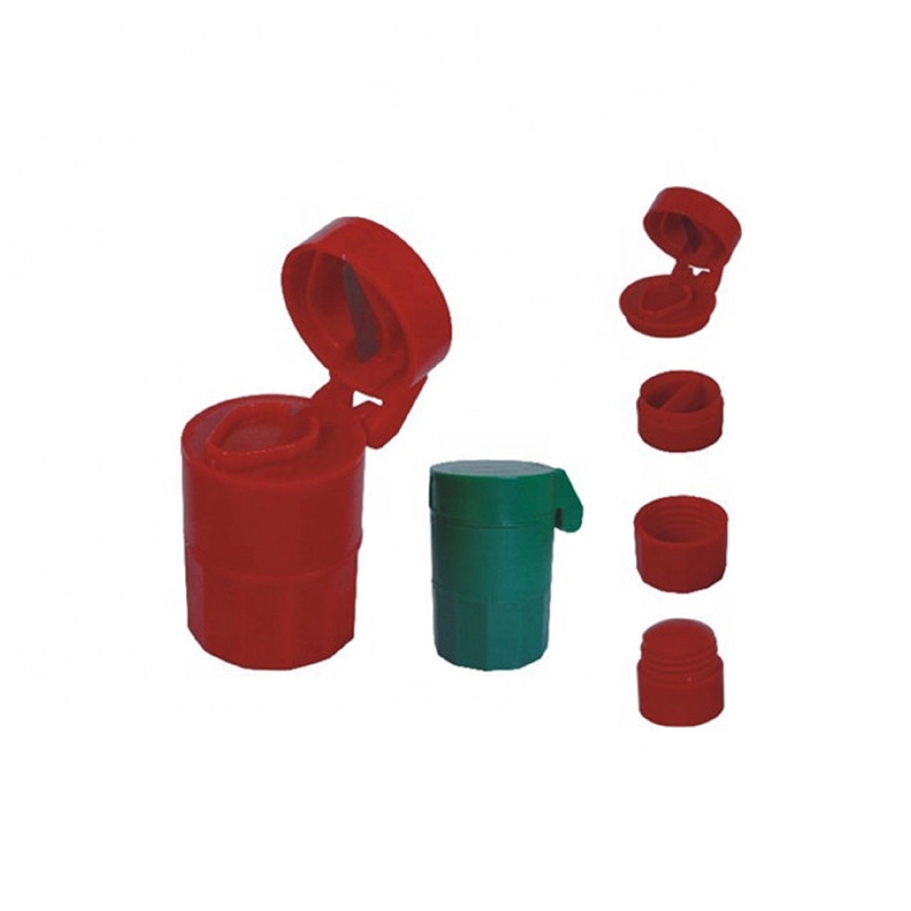 Cylindrical Plastic Pill Case Box with Blade 1