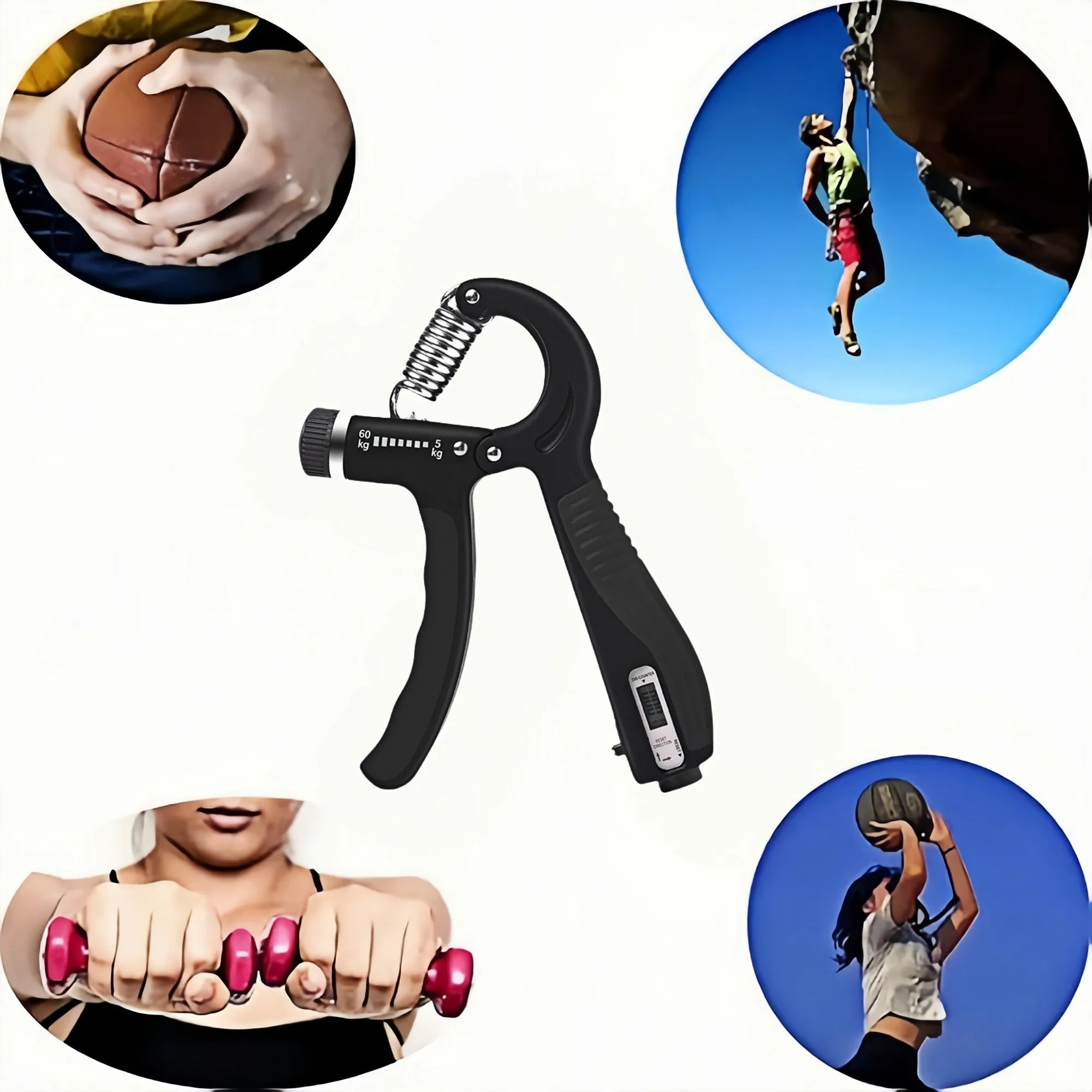 Adjustable Resistance Hand Gripper With Digital Counter 1