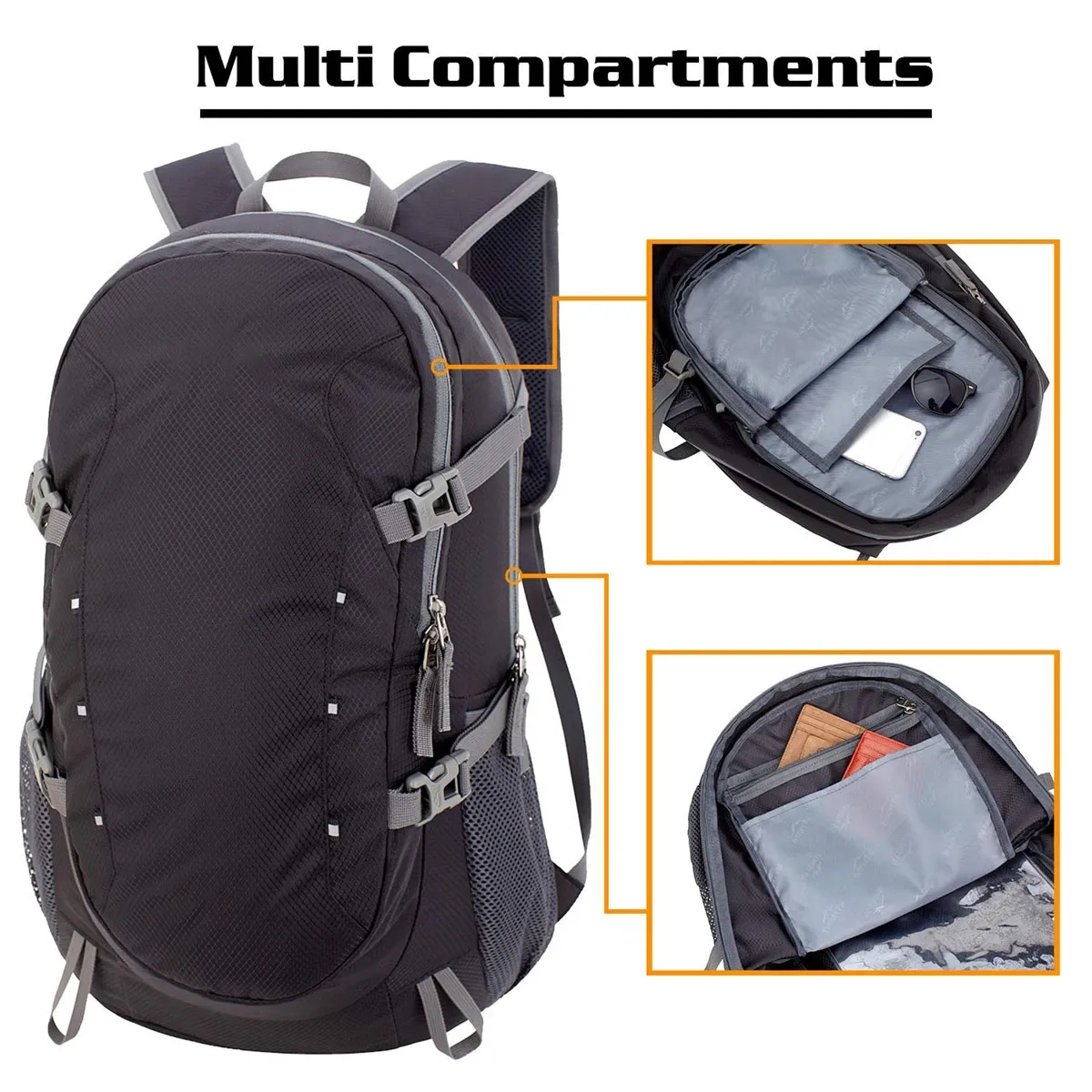 40L Lightweight Foldable Travel Hiking Backpack 7