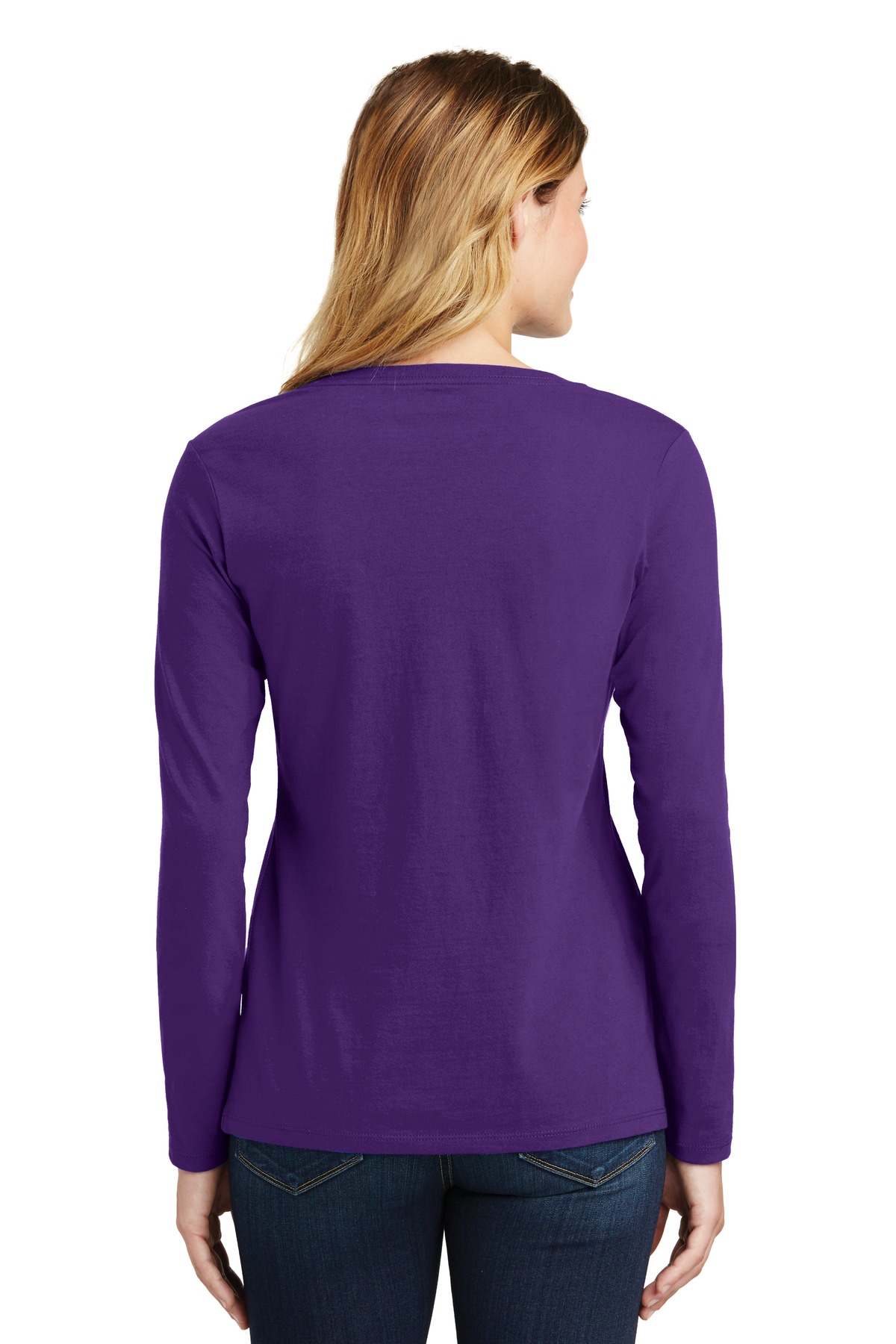 Port & Co Women's Long Sleeve Fan Favorite V-Neck Tee. LPC450VLS 47