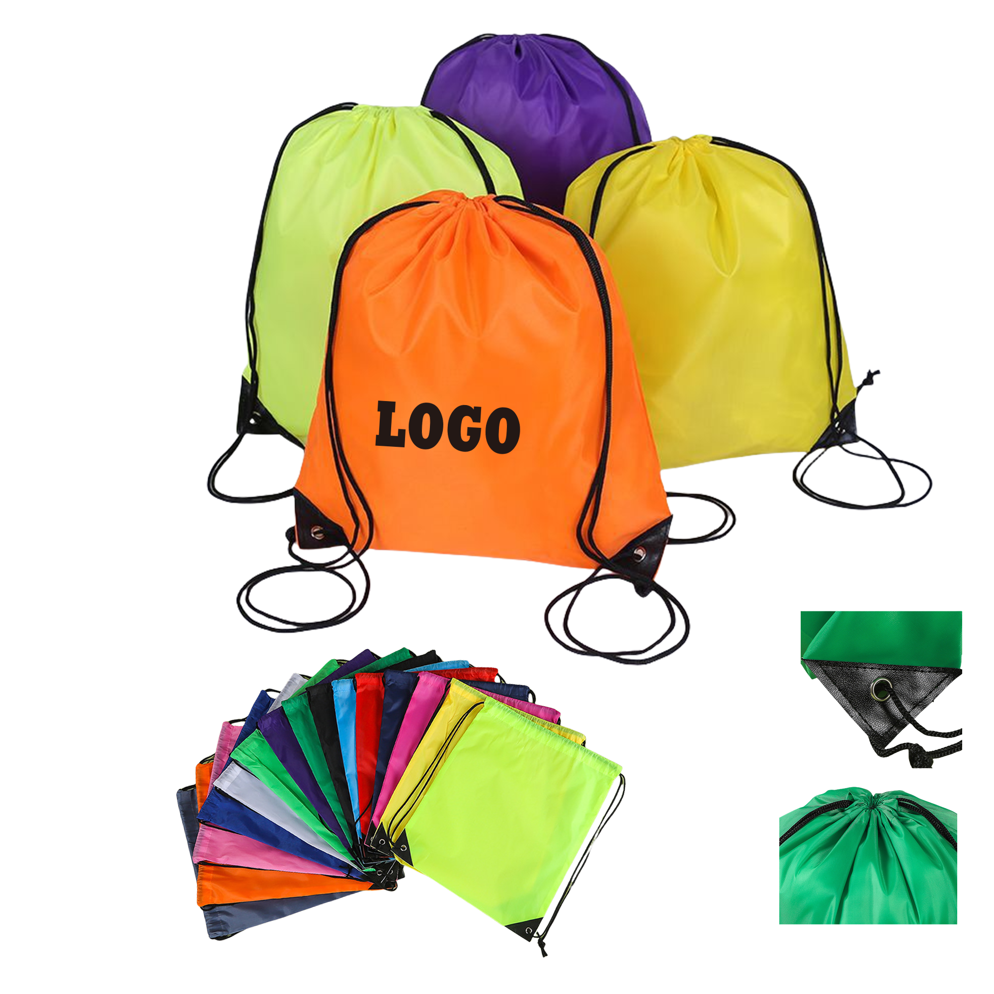 Sports Storage Travel Drawstring Bag Backpack MOQ50 3