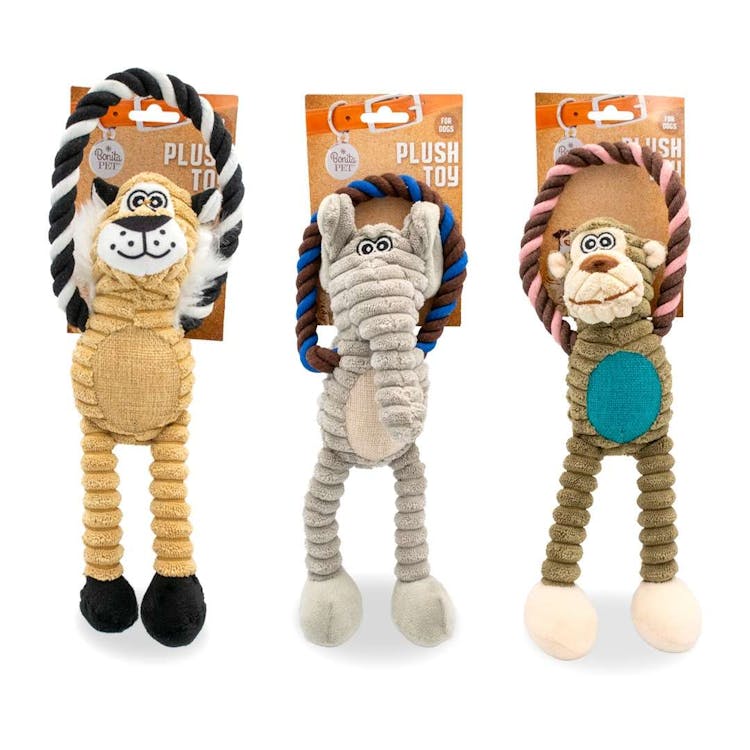 Pet Plush Toys with Squeakers - Assorted Styles 13" 2