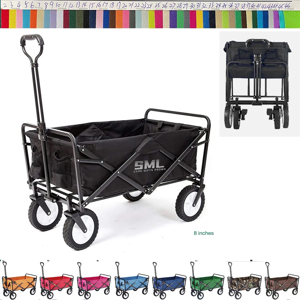 Heavy Duty Beach Grocery Cart Camping Outdoor Utility Wagon 2
