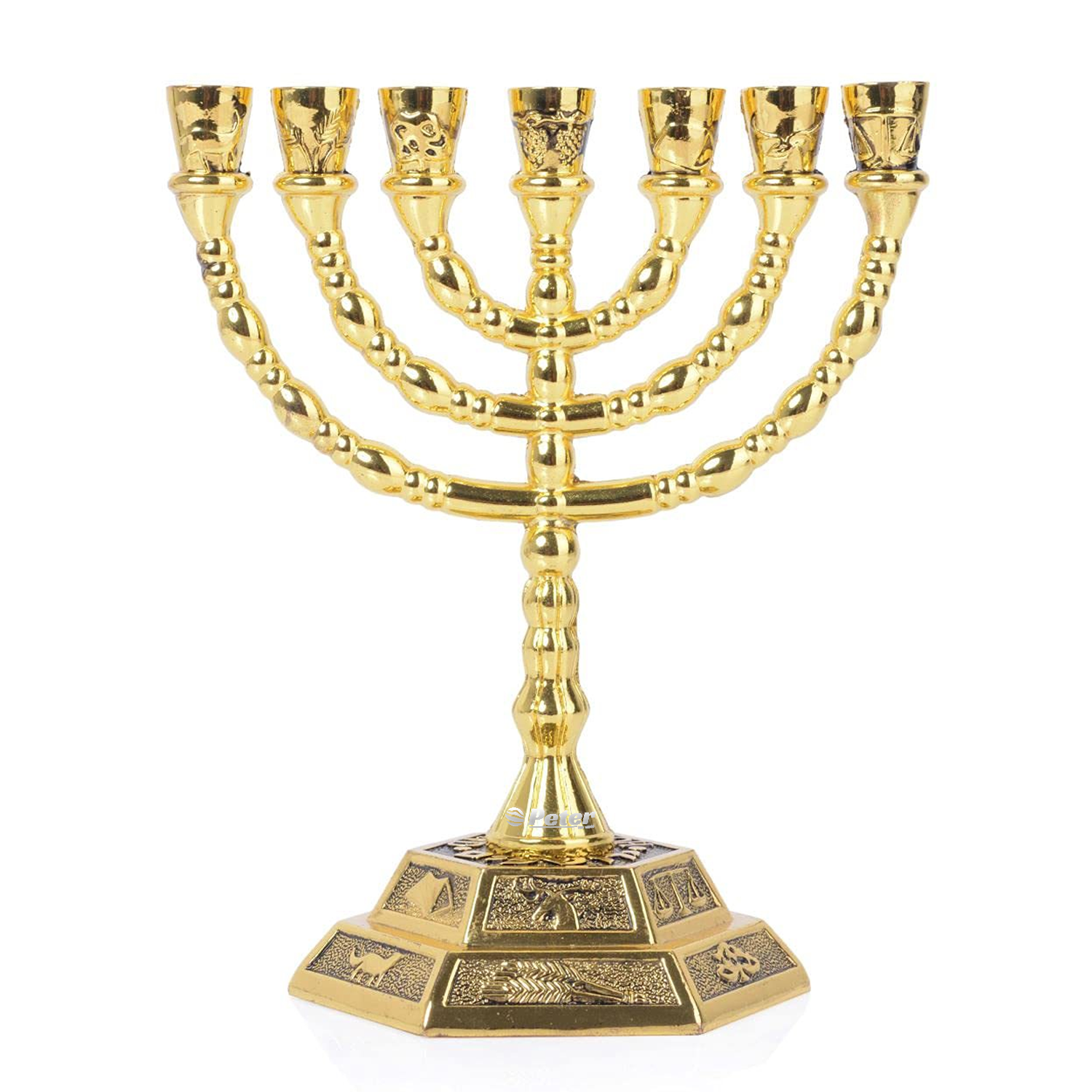 7 Branch Zinc Alloy Hexagonal Base Candlestick 1