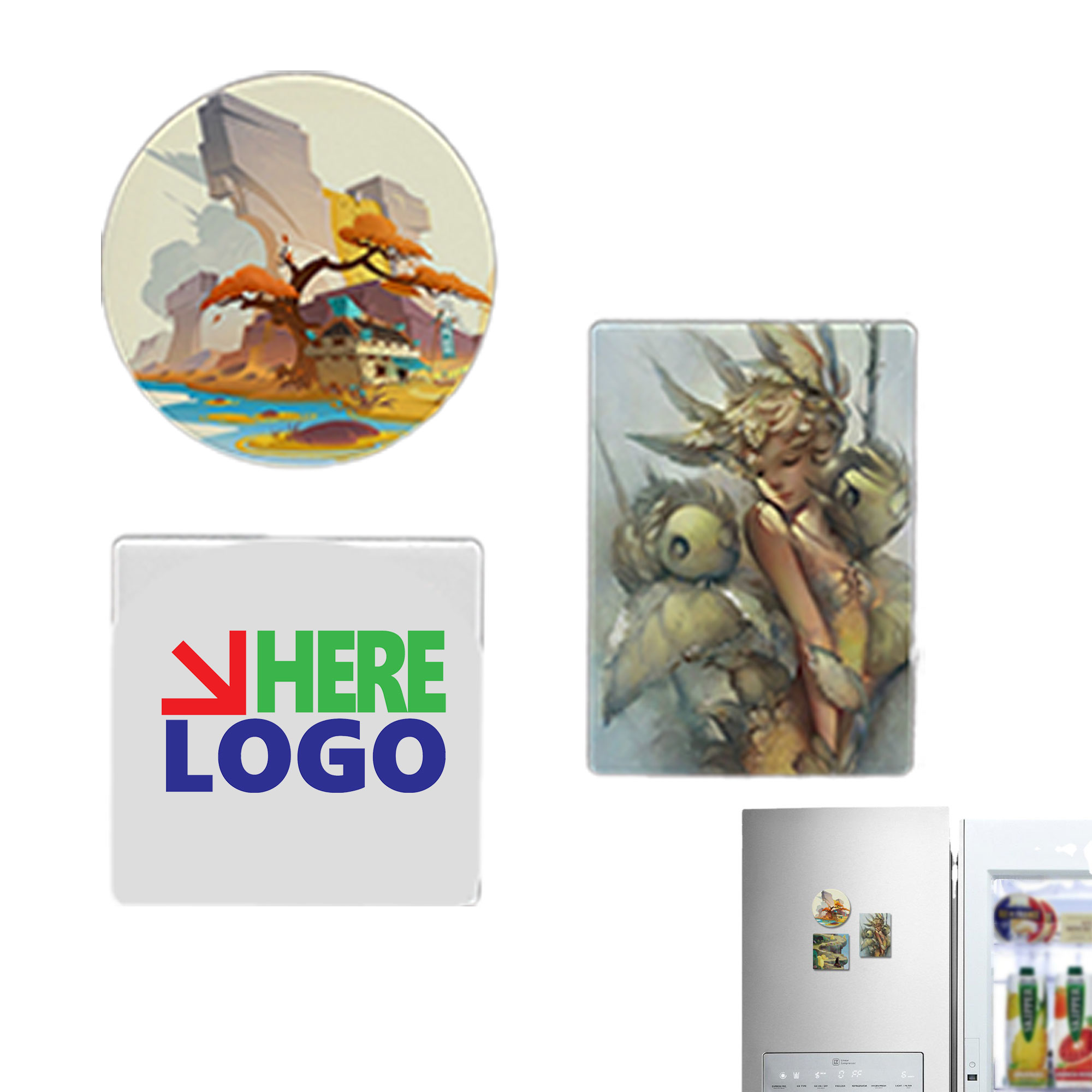 MOQ 20 Ceramic Magnet Blank Customization 3