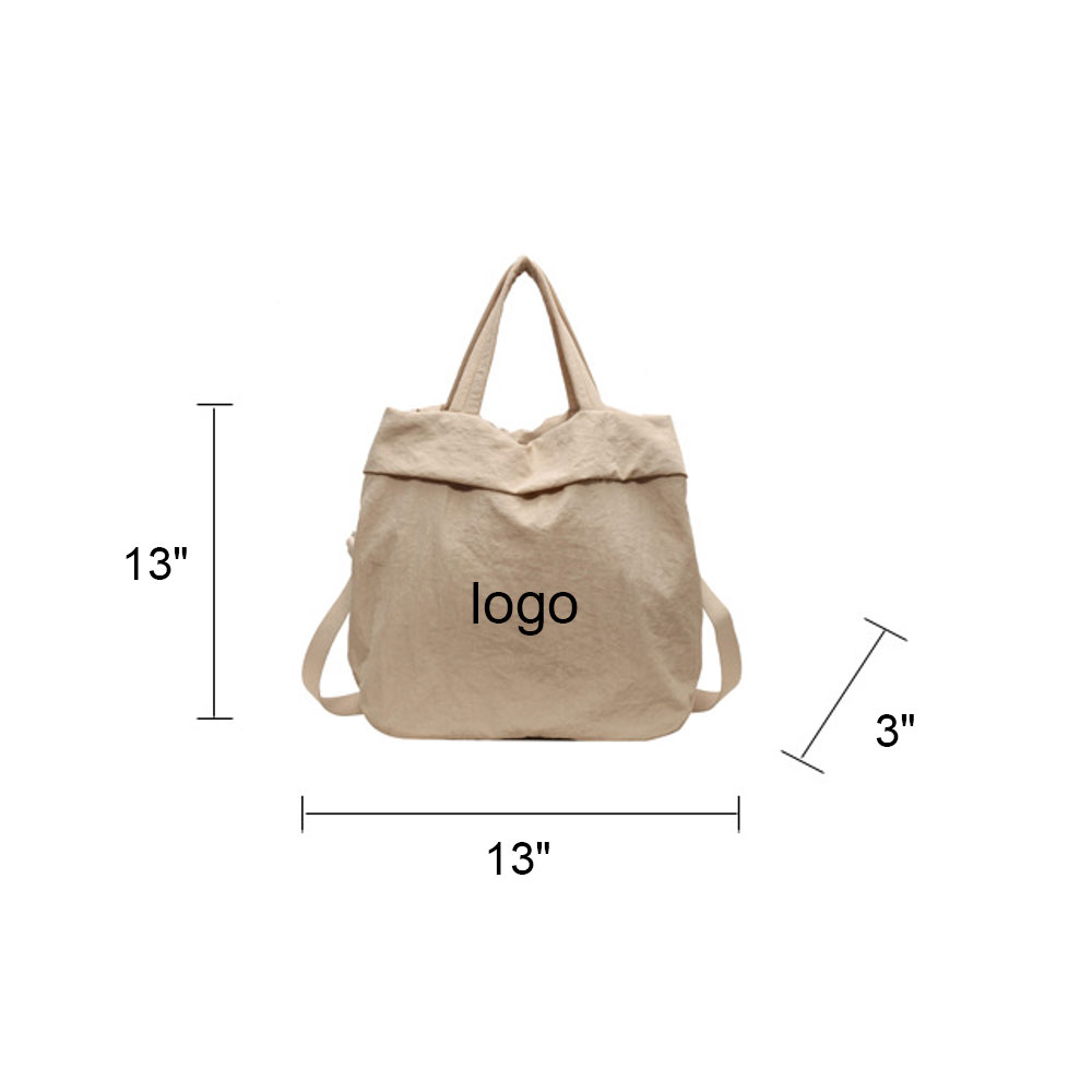 Lightweight nylon women's tote bag, custom tote bag with logo imprint 4