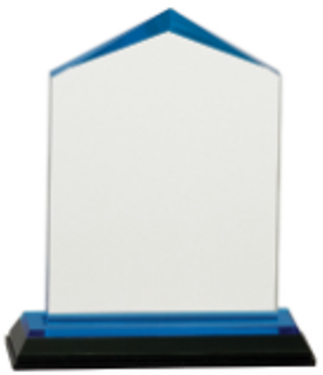 5.5" Blue Jewel Impress Acrylic Award