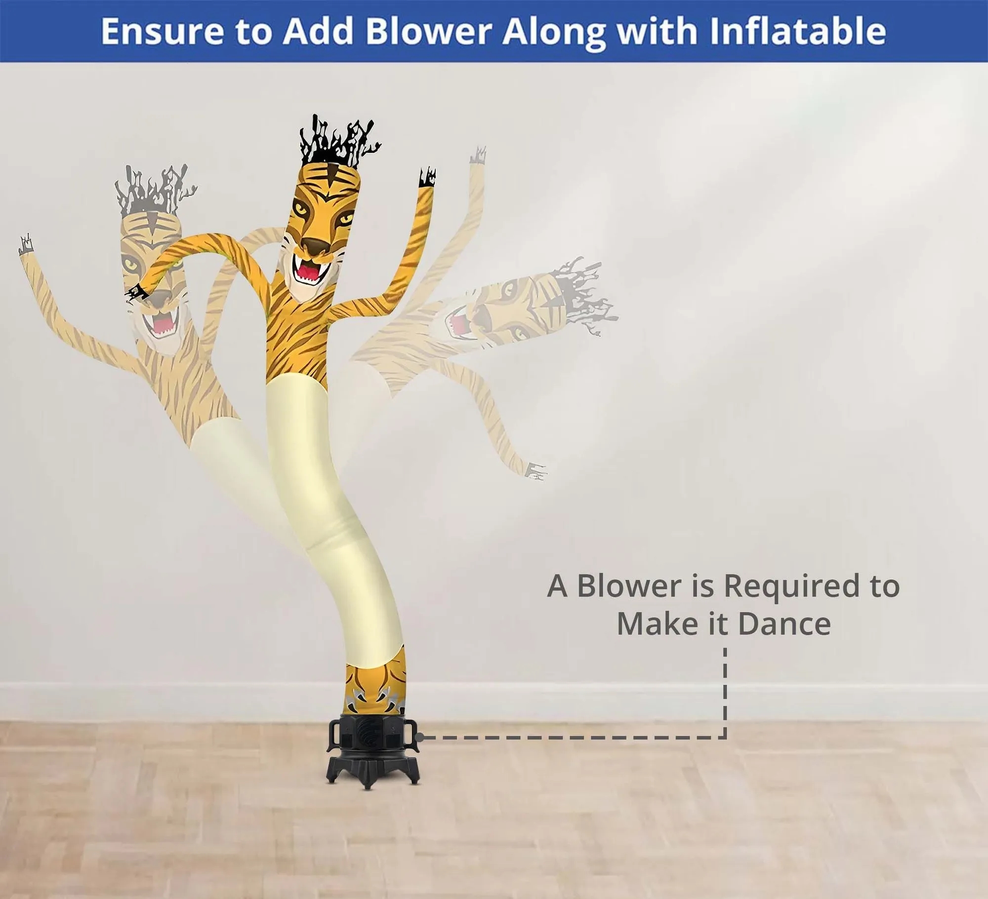 Wildcat Inflatable Tube Man Mascot with Blower 4