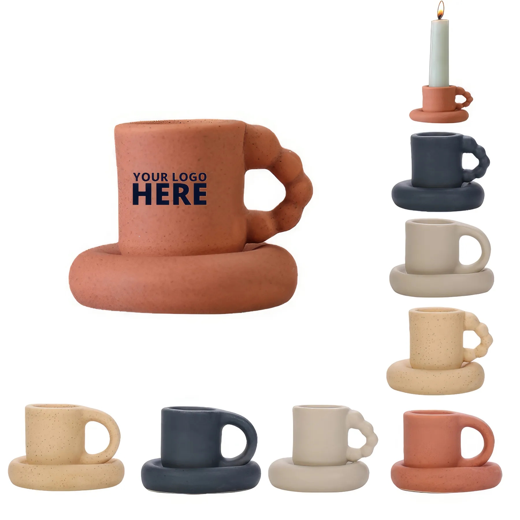 Ceramic Cup Scented Candle Holder 2