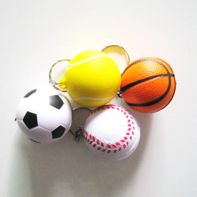 2 in 1 Custom Sports Key Ring and Stress Ball 3
