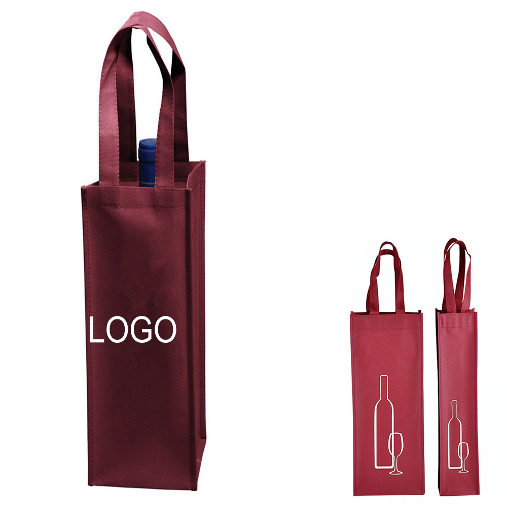 Non-woven Single Wine Tote Bag 1