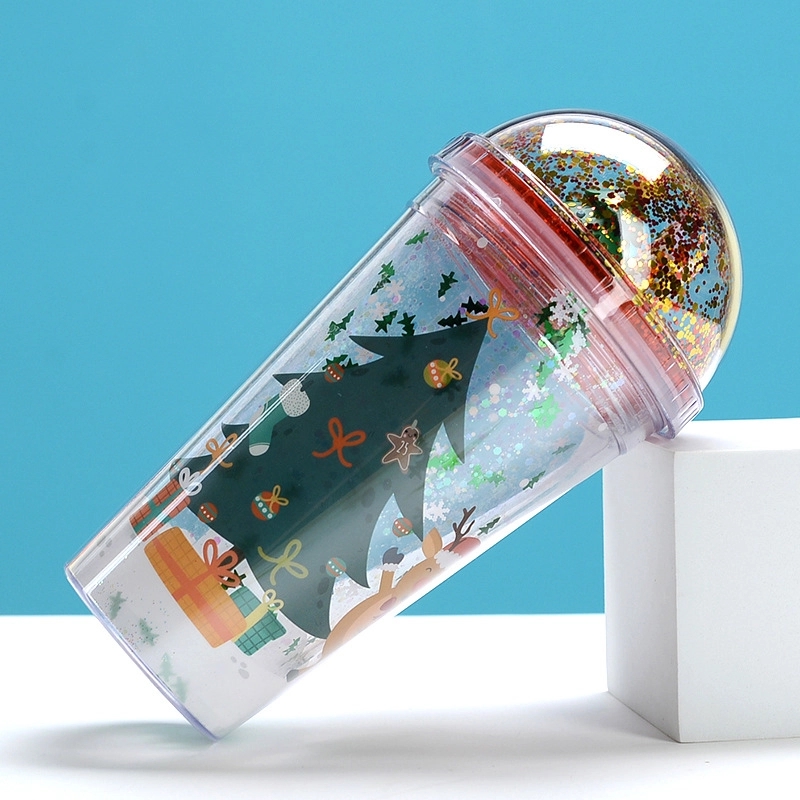 Custom Transparent Christmas Straw Tumbler 5