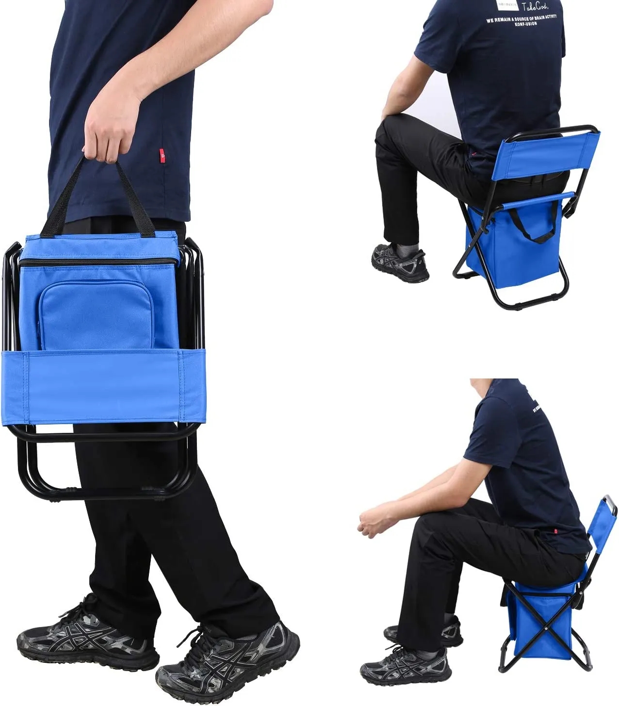 Folding Fishing/Camping Chair with Cooler Bag 5