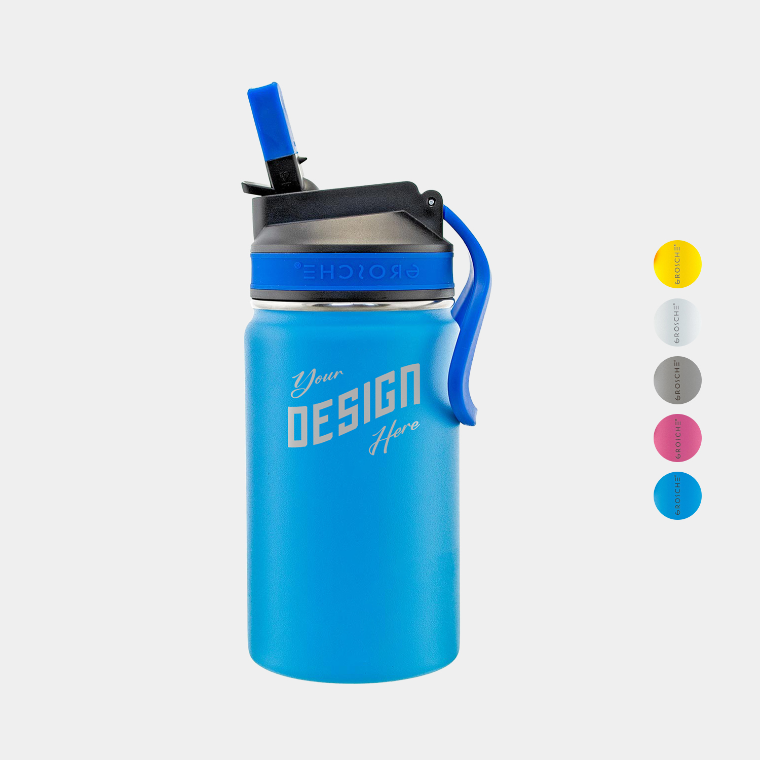 12 oz. GROSCHE® Kids Insulated Water Bottle With Straw 2