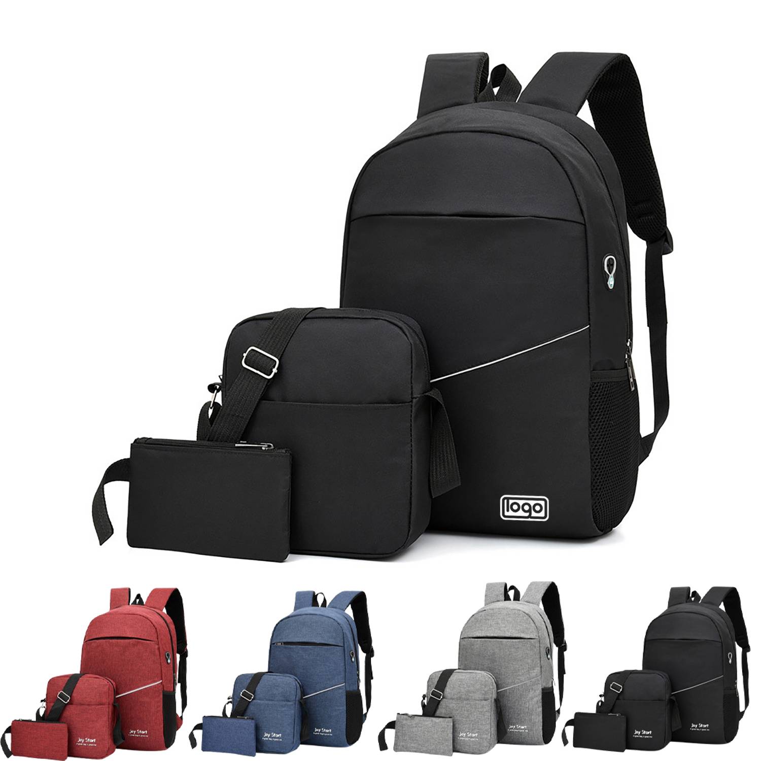Men's Fashionable Travel Backpack Set