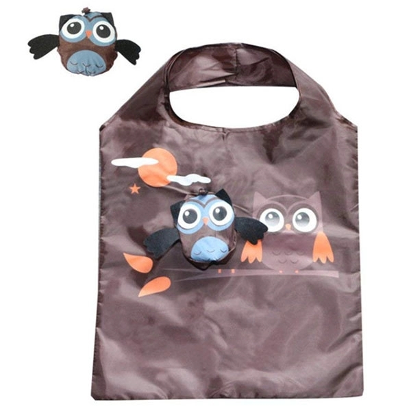 Owl Shape Folding Shopping Bag, custom tote bag with logo imprint 2