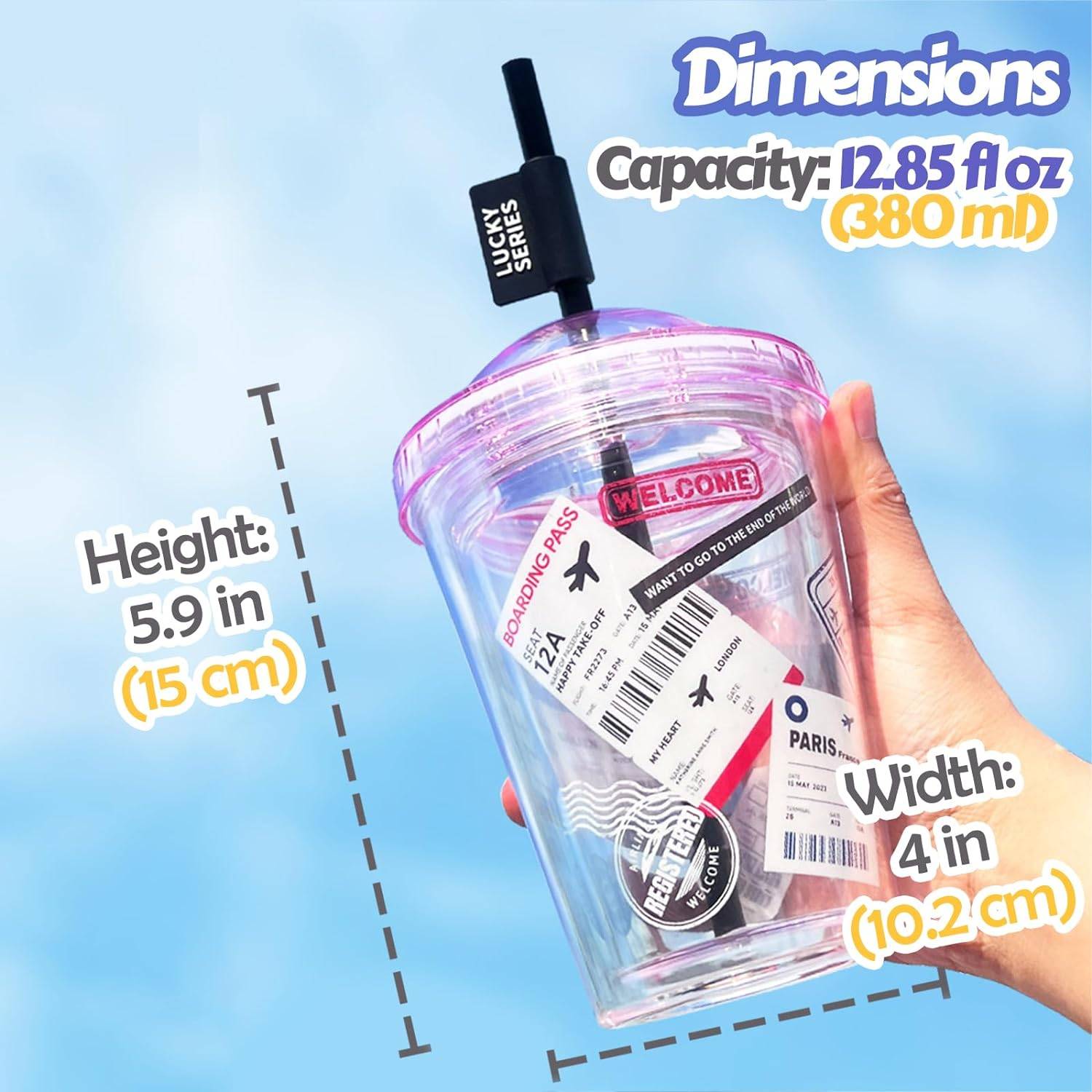 13 Oz Plastic Tumblers With Lids And Straw 6