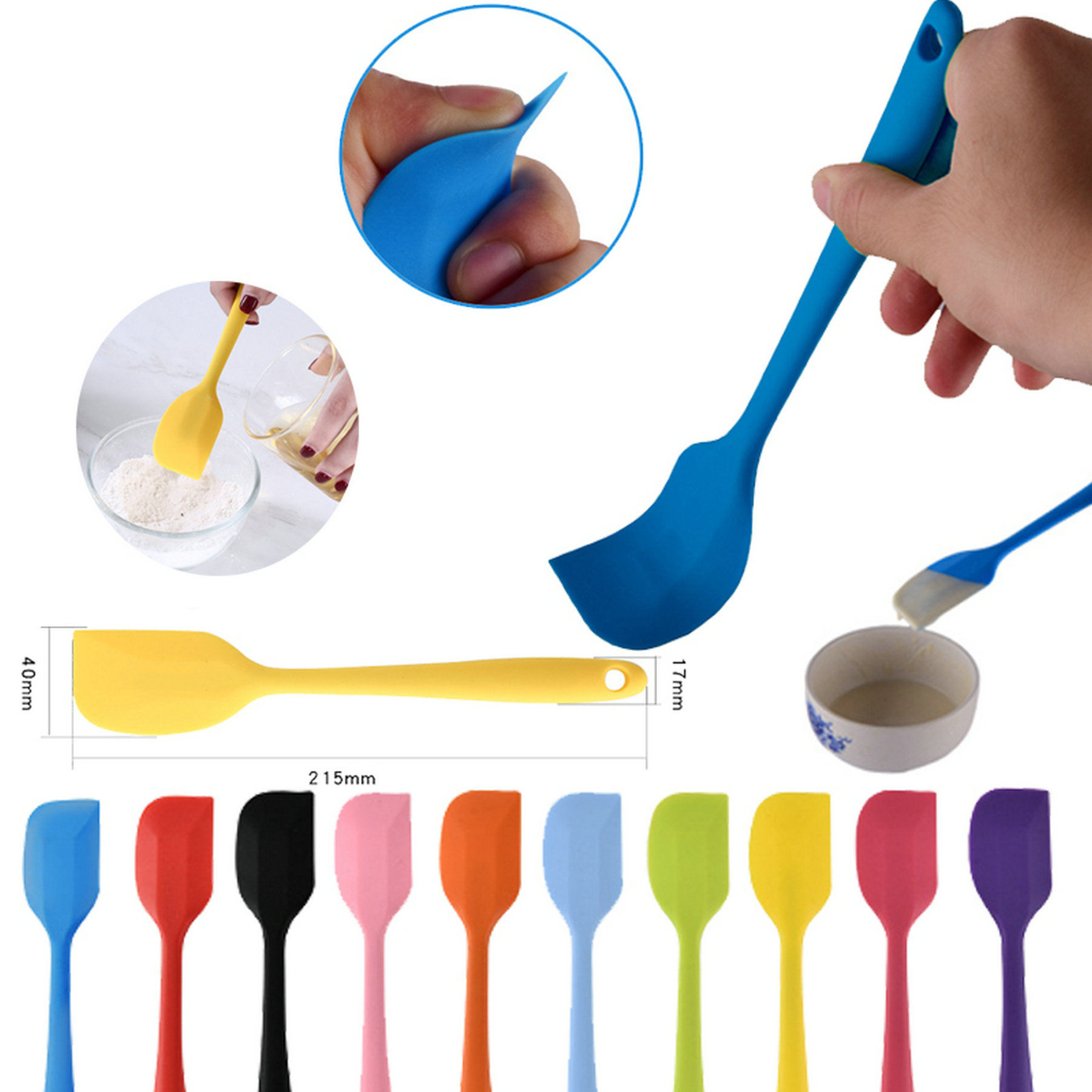 8 1/4'' Silicone Spatula 2