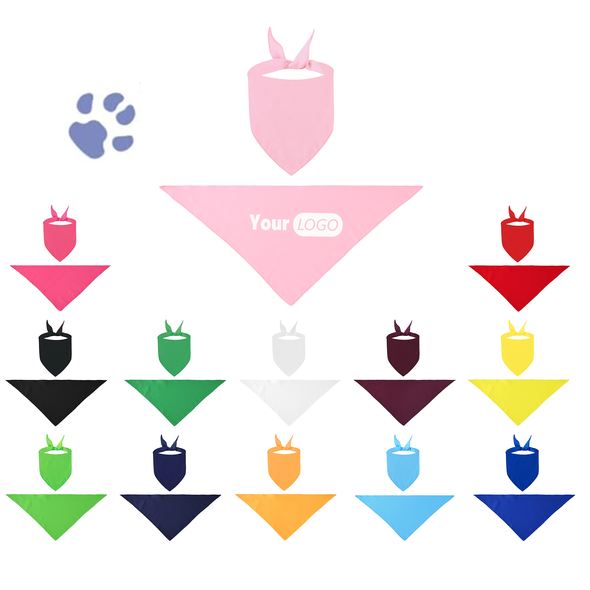 Cute Polyester Pet Bandana MOQ 20 3
