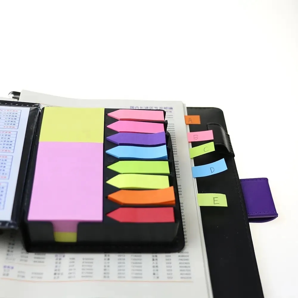 Leather Cover Multi-Color Assortment Sticky Note W/ Calendar 7