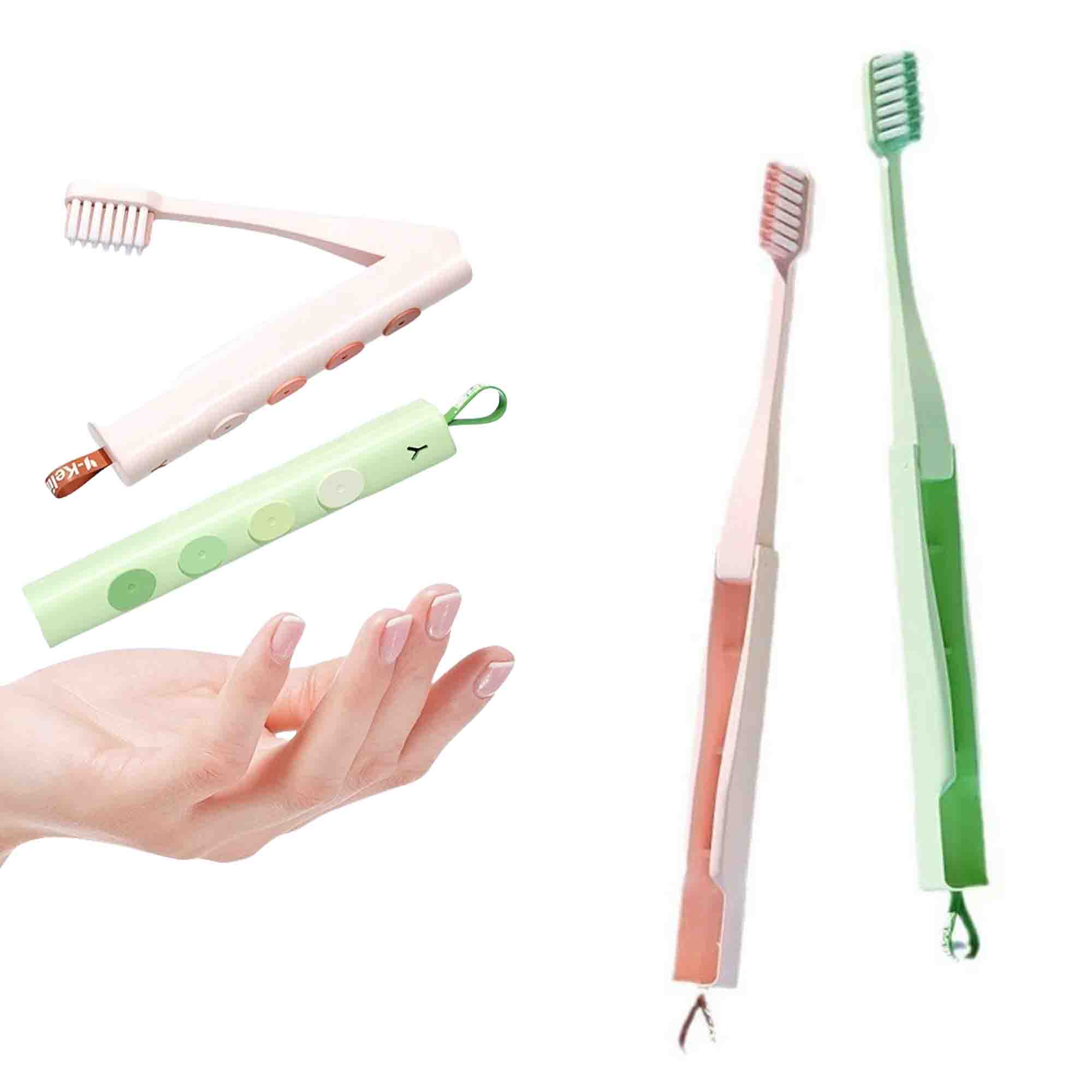Travel Portable Folding Toothbrush with Soft Medium Bristles 1