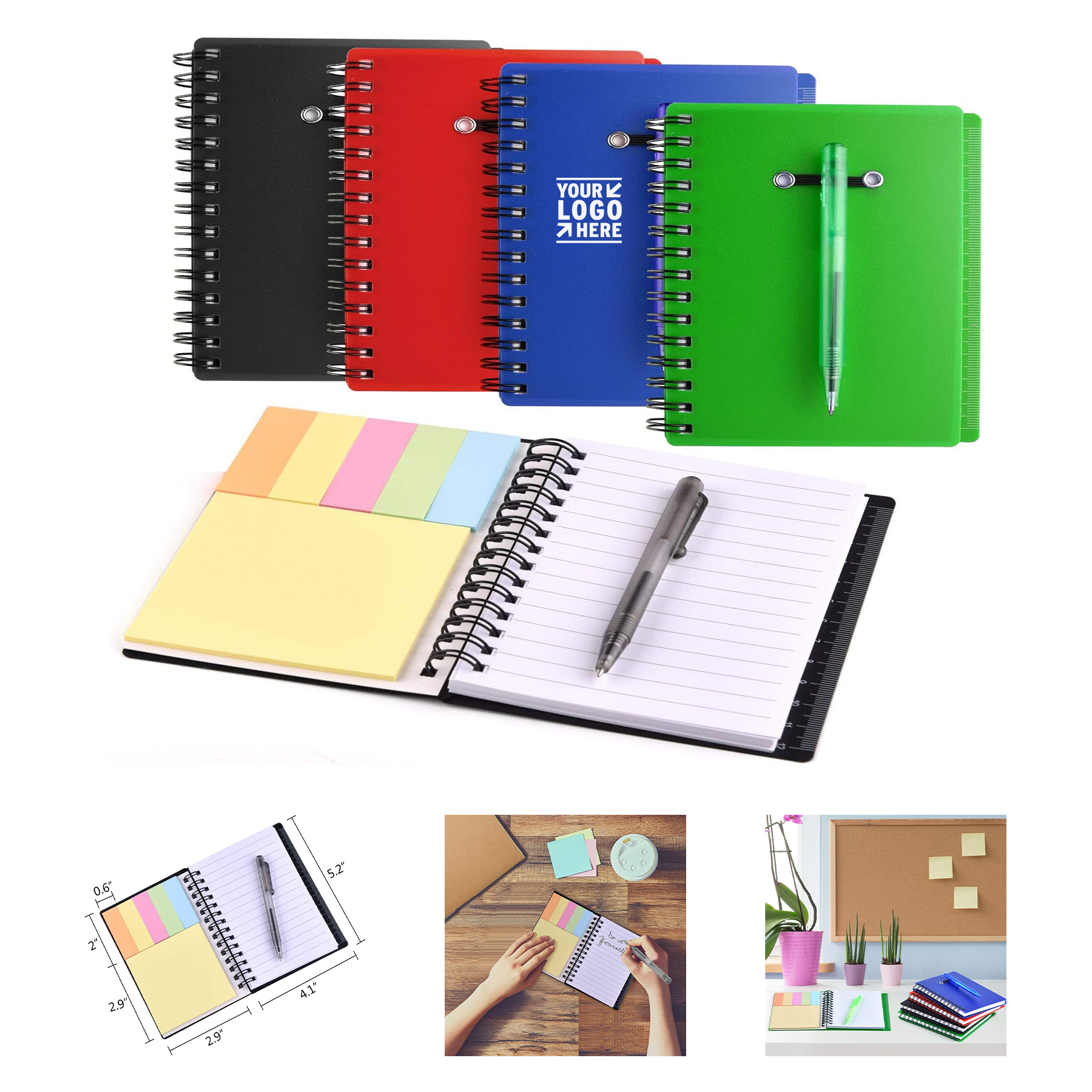 5.1" x 3.54" 60 Sheets Spiral Notebook