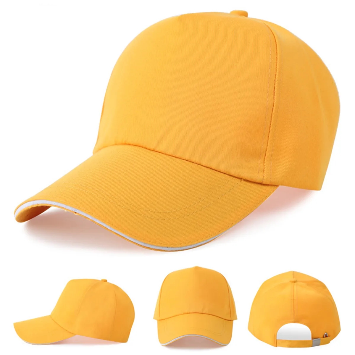 Adjustable Cotton 6 Panel Baseball Cap 5