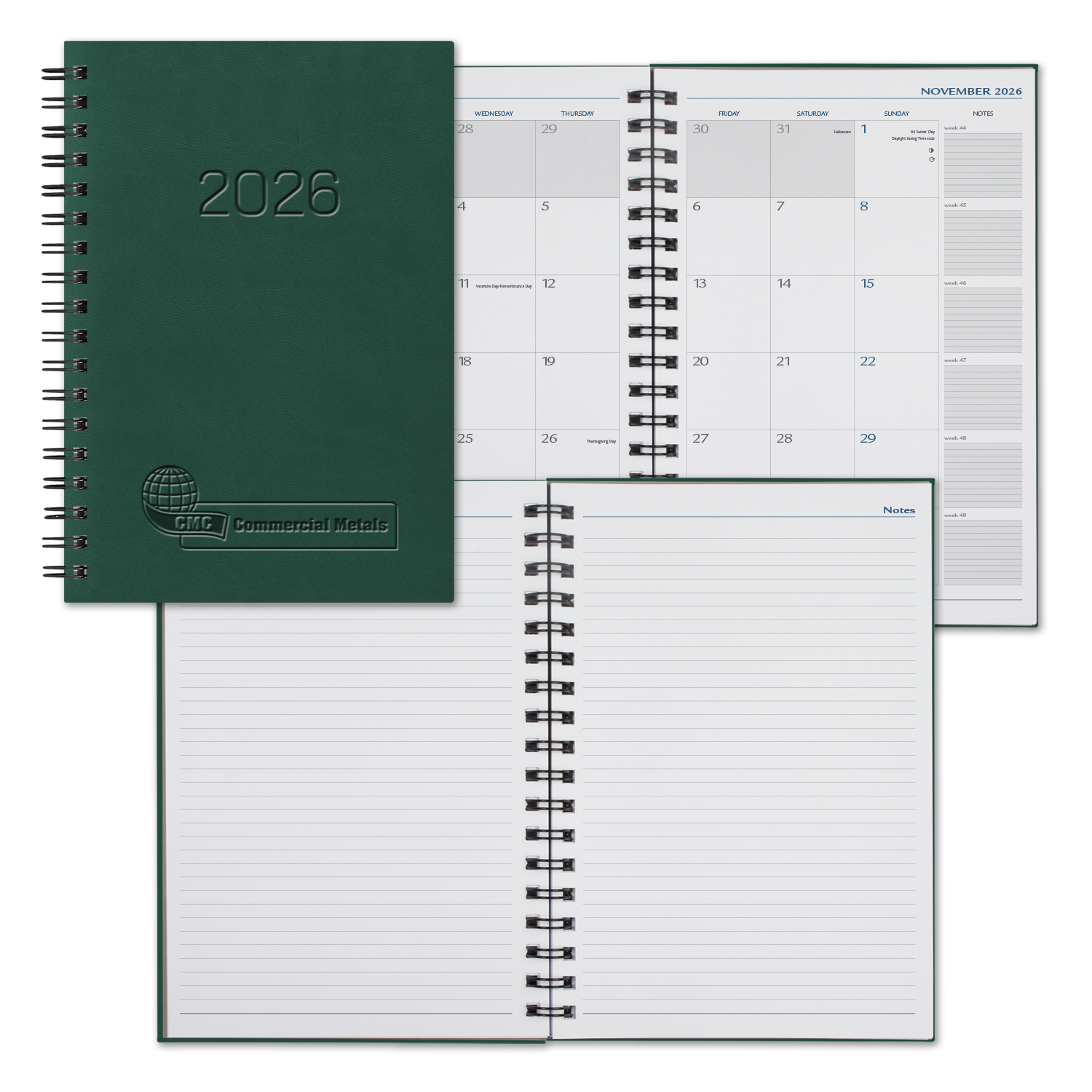 Castelli WireO Tucson Grande White Monthly Diary 21
