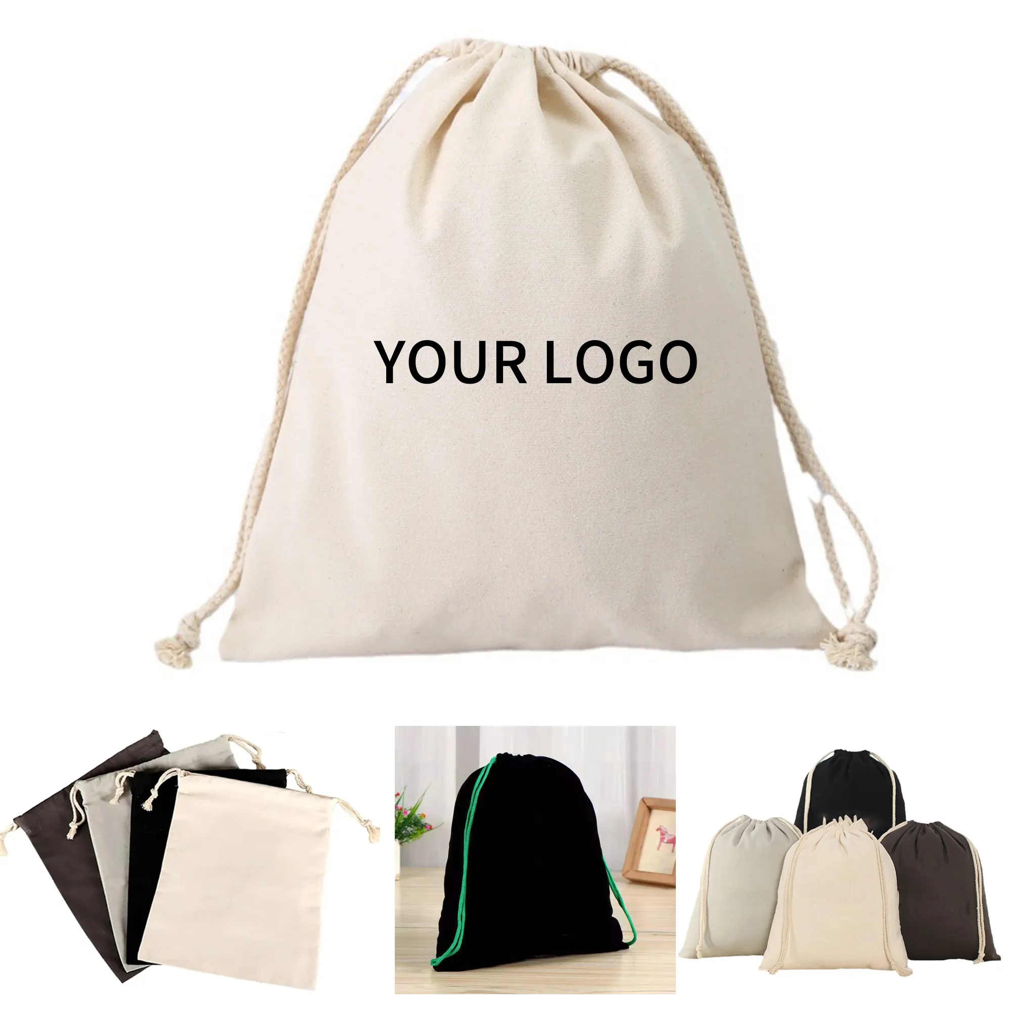 Canvas Drawstring Bag 4.5x4 2
